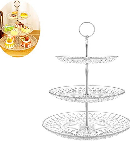 Khay bánh nhựa mica 3 tầng