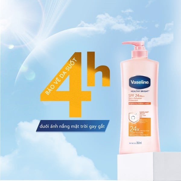 Sữa dưỡng thể Vaseline healthy bright SPF24 350ml