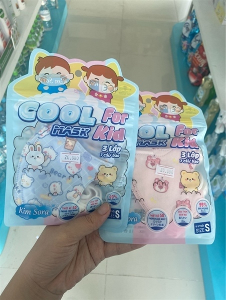 Khẩu trang cool Kim Sora trẻ em 0-6 tuổi