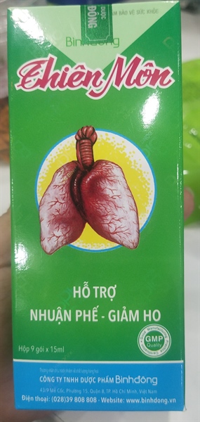 Thiên môn hỗ trợ nhuận phế- giảm ho hộp 9 gói