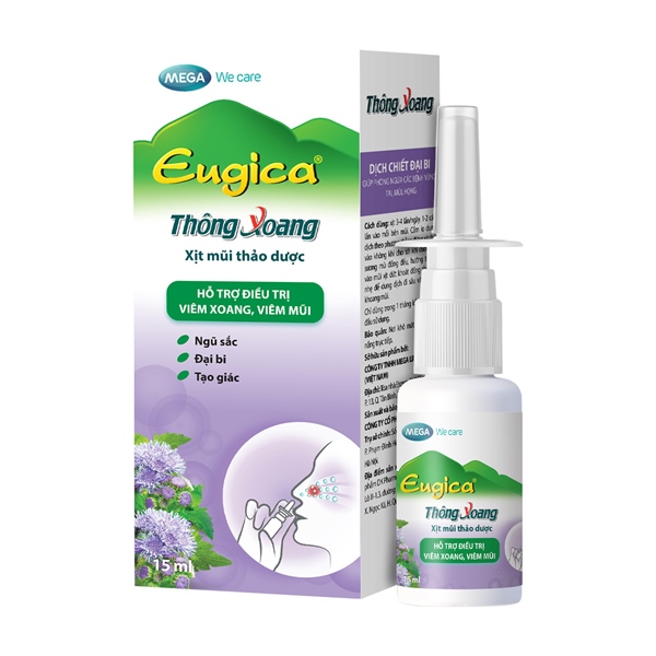 Xịt mũi thảo dược thông xoang Eugica 15ml
