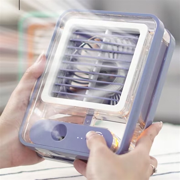 Quạt phun sương mini pin sạc USB tích hợp đèn led