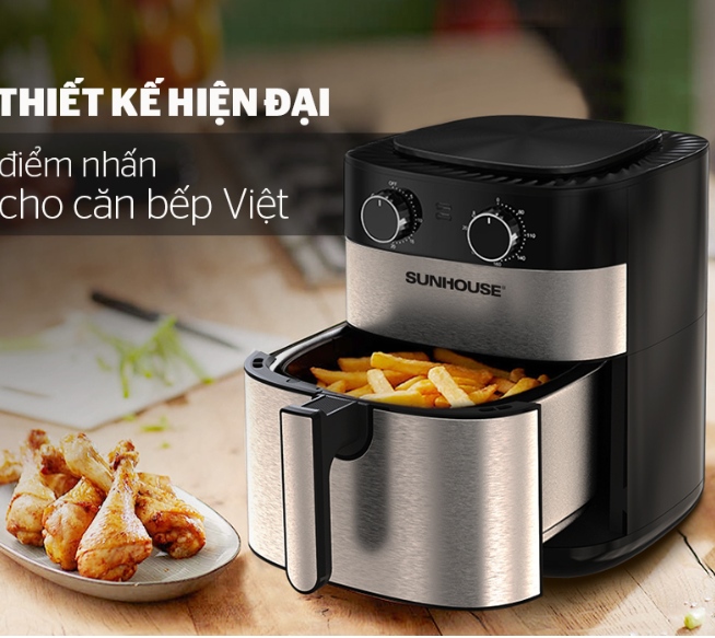 NỒI CHIÊN KHÔNG DẦU 6L SUNHOUSE SHD4026