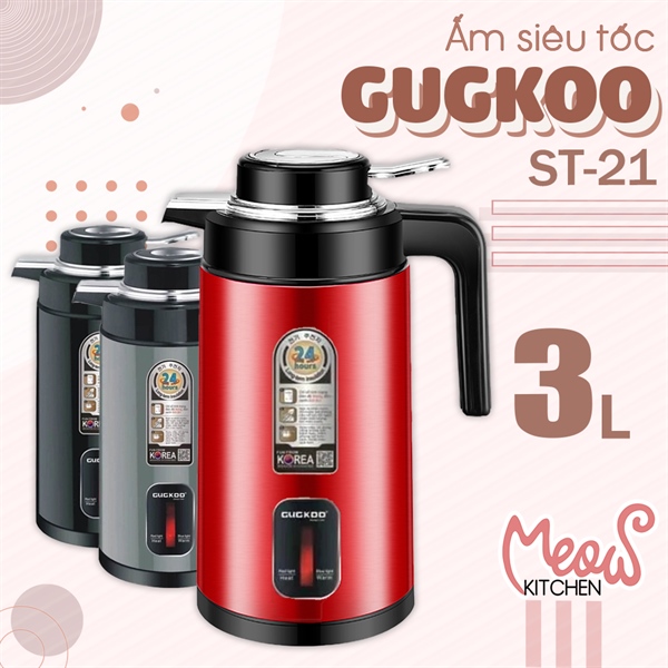 Ấm đun siêu tốc kiêm phích giữ nhiệt Cuckoo GD-ST21