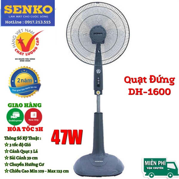 Quạt đứng hẹn giờ Senko DH1600