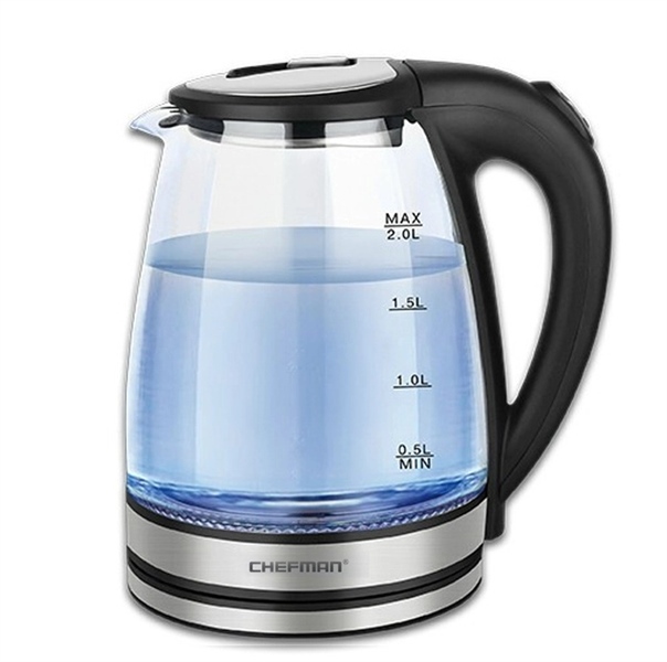 Ấm đun siêu tốc 1 lít 8 thủy tinh Chefman