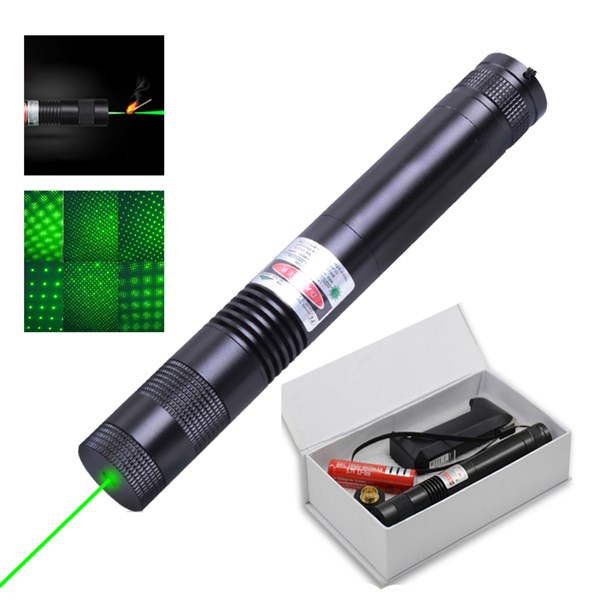 Đèn laser 303 chiếu xa 3km, kèm đầu chiếu vạn hoa