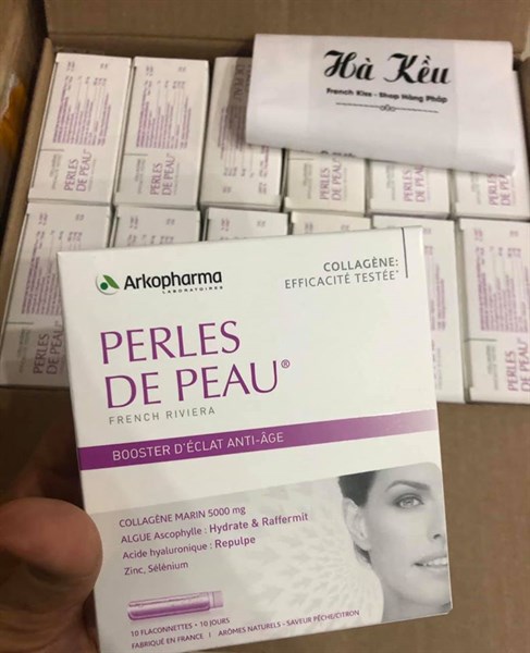 Collagen uống đẹp da Arkopharma Perles De Peau Radiance 10 lọ