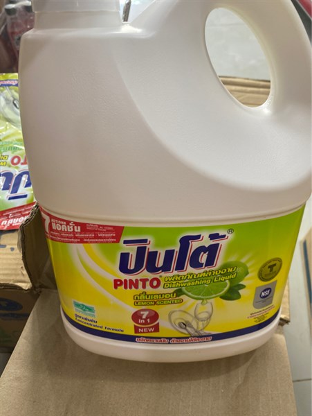 Nước rửa chén đĩa diệt khuẩn Pinto hương chanh 3.8L-duoc-ban-tai-Tạp Hoá Thái Lan