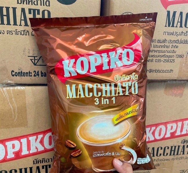 CAFE SỮA HOÀ TAN 3IN1 KOPIKO MACCHIATO 24GOI-duoc-ban-tai-Tạp Hoá Thái Lan