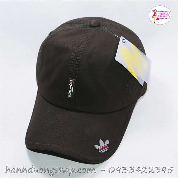 Nón kết xịn nam nữ Adidas đứng, logo 3 lá nhựa mềm