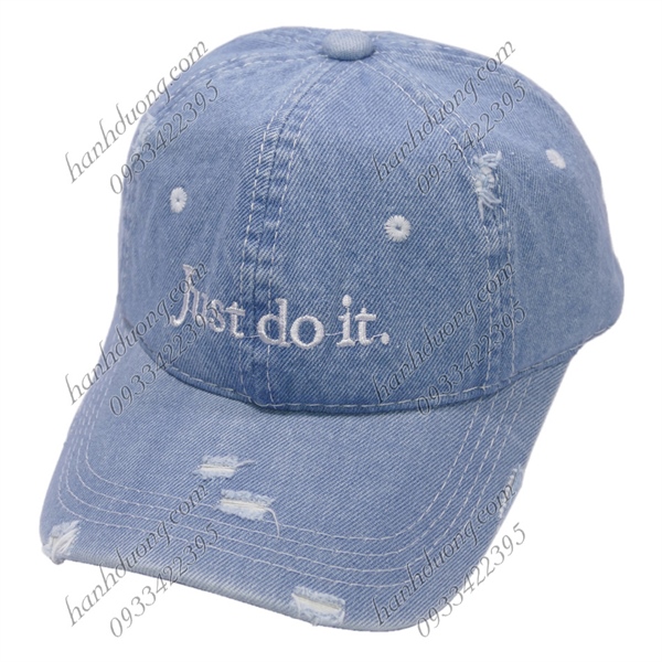 Nón kết jean tua Just do it khóa gài thời trang, cá tính (JUS03)
