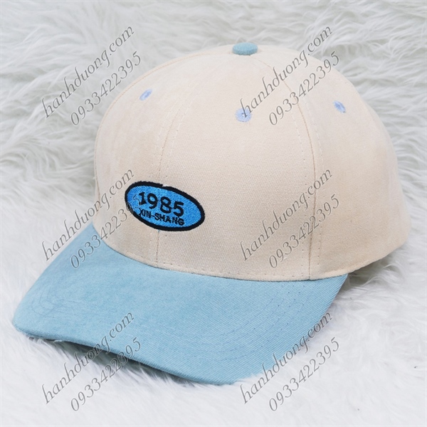 Nón kết nhung vá kết màu thêu số 1985 Xin shang