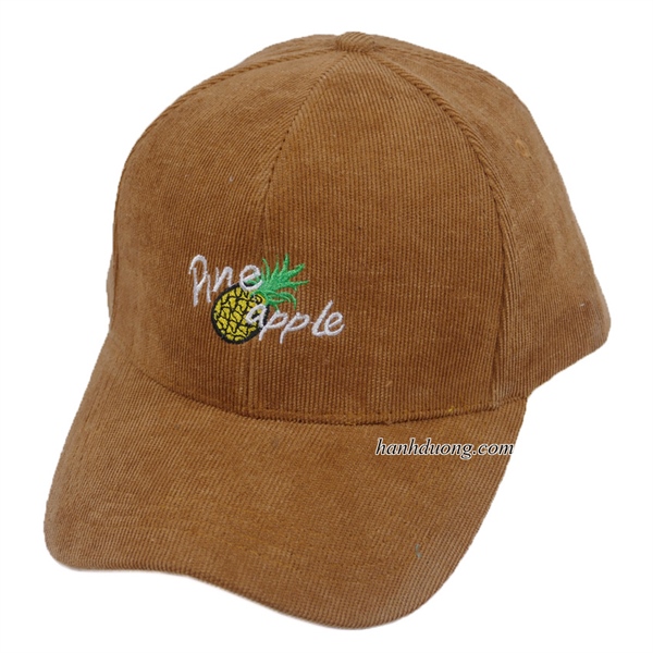 Nón kết vải nhung quả thơm Pine Apple