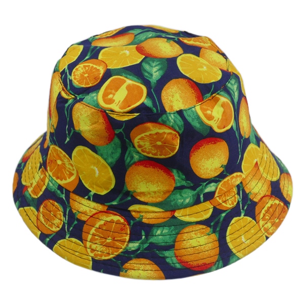 Nón bucket tai bèo họa tiết quả cam
