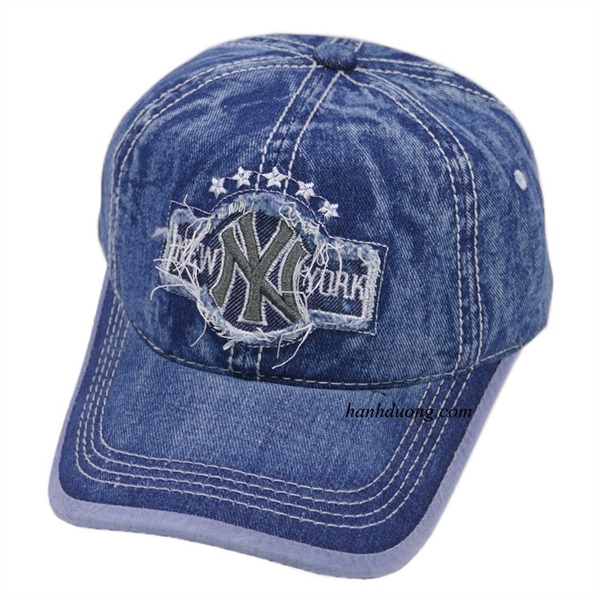 Nón kết jean NY New York khóa đuôi thường