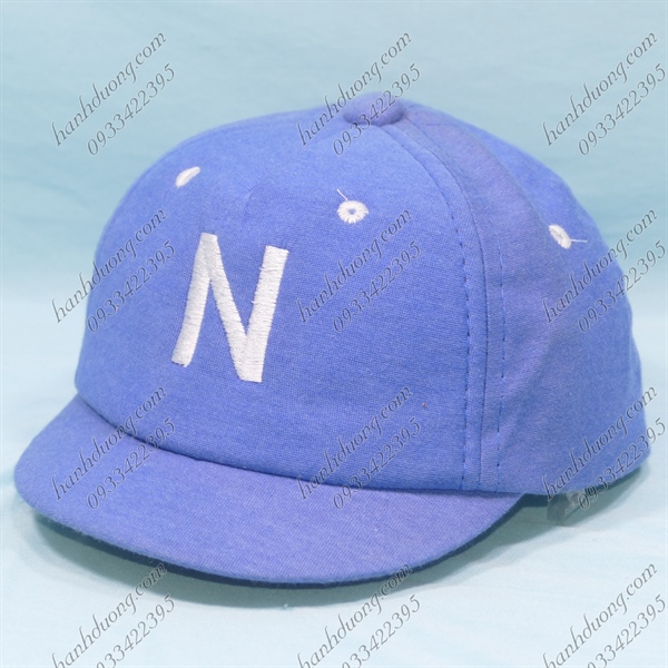 Nón kết trẻ em mỏ mềm từ 1-2 tuổi vòng đầu 45-48cm thêu chữ N