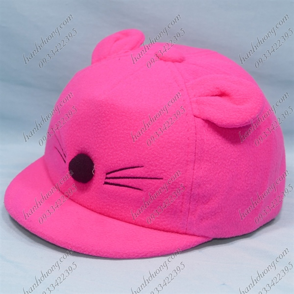 Nón kết trẻ em từ 1-2 tuổi vòng đầu 45-48cm vải nỉ mềm mại hình mèo độc đáo