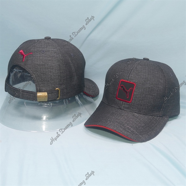 Nón kết nam nữ vải quần tây thêu con báo Puma phía trước và sau có khóa gài xịn sò