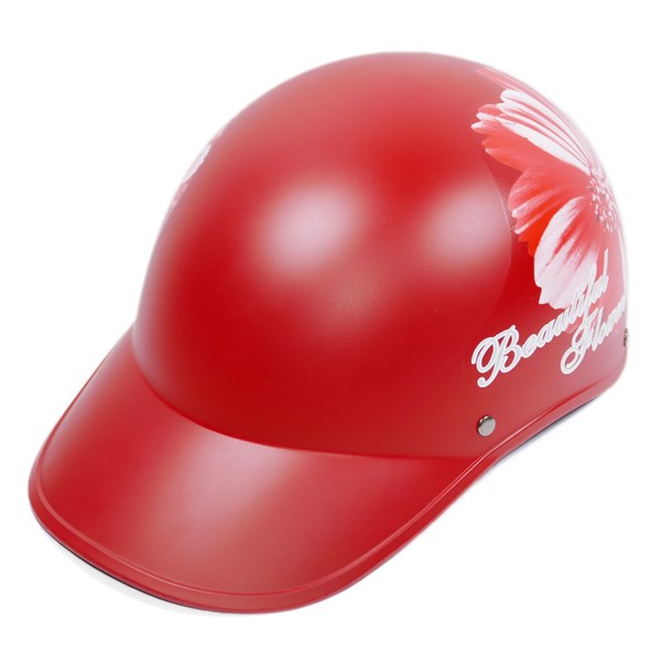 Nón bảo hiểm kết nữ có hoa khoét đuôi
