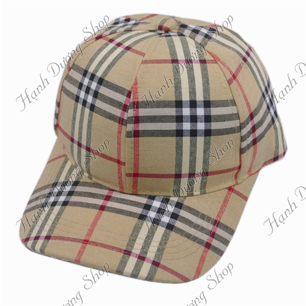 Nón kết không thêu sọc caro