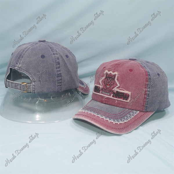 Nón kết thời trang, mũ lưỡi trai thêu chữ New York Fashion 1986 vải kaki oát có khóa tăng giảm size đầu từ 56-60cm