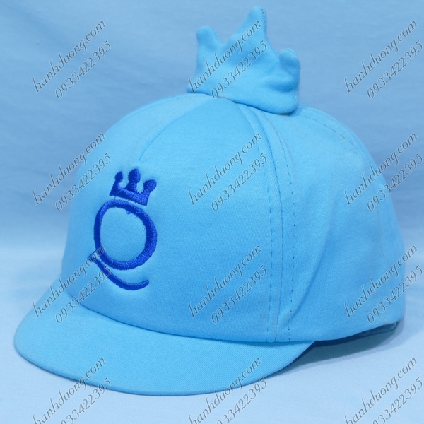 Nón kết trẻ em mỏ mềm thêu vương miệng dành cho bé từ 1-2 tuổi vòng đầu từ 45-48cm