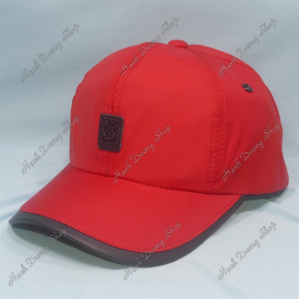 Nón kết LS vải dù trơn bóng, viền da mỏ kết đẹp mắt