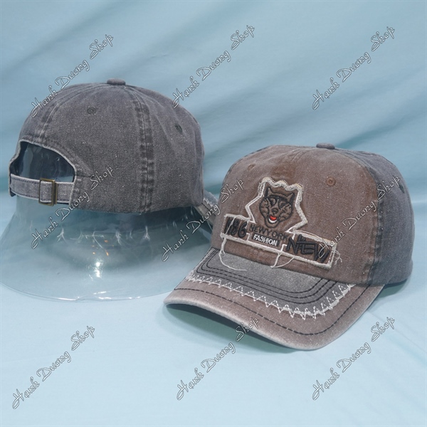 Nón kết thời trang, mũ lưỡi trai thêu chữ New York Fashion 1986 vải kaki oát có khóa tăng giảm size đầu từ 56-60cm