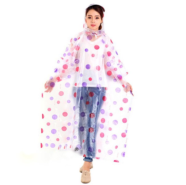 Áo mưa chấm bi to tròn nhiều màu