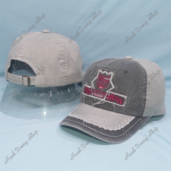 Nón kết thời trang, mũ lưỡi trai thêu chữ New York Fashion 1986 vải kaki oát có khóa tăng giảm size đầu từ 56-60cm