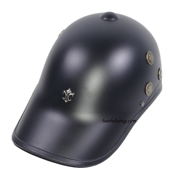 Nón bảo hiểm kết nam gắn 6 sò ngôi sao bên hông loại cỡ lớn