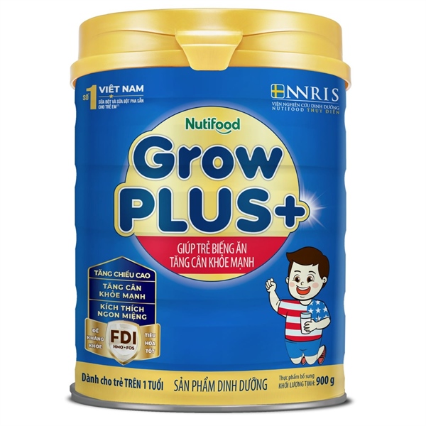 Sữa Nuti Growplus+ Xanh 1+ 900g