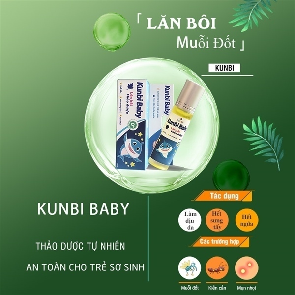 LĂN MUỖI KUNBI NGĂN NGỪA MUỖI ĐỐT VÀ CÔN TRÙNG CẮN 10ML
