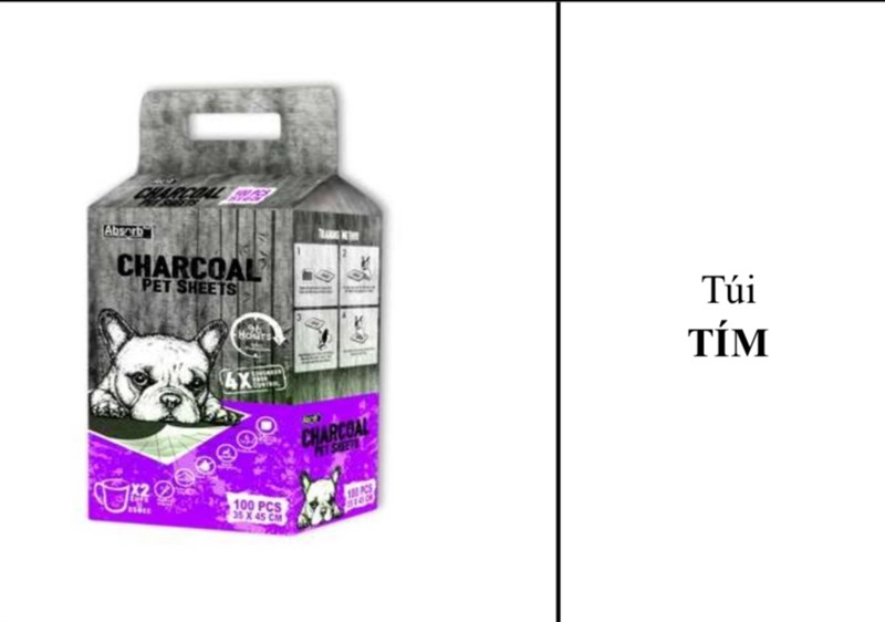 Ấm Lót Thấm Hút THAN 100 TÍM
