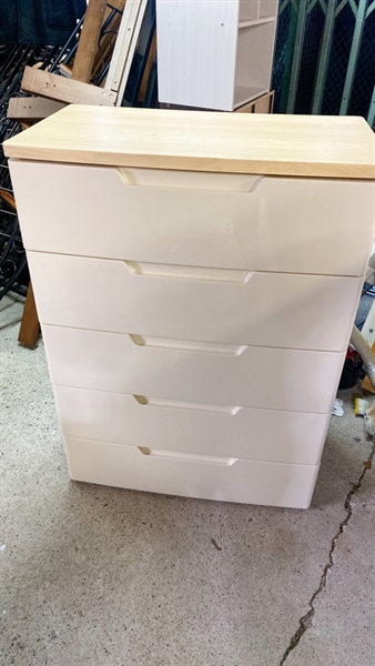 Tủ nhựa 5 ngăn to trắng 