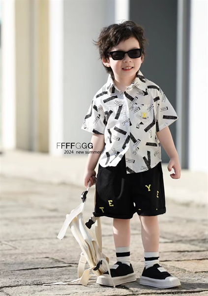 Set sơ mi YIGE 90-130 nâu, đen