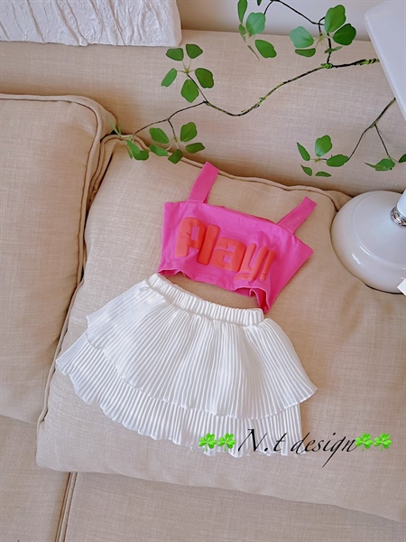Set áo play + váy xếp li 1-6