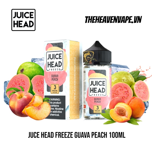 Juice Head Extra Freeze 100ML Guava Peach Ổi Đào Lạnh