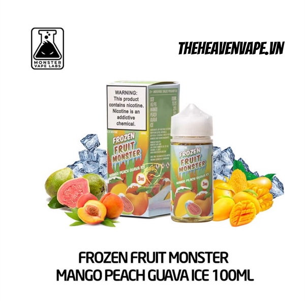 Frozen Fruit Monster 100ML - Mango Peach Guava Ice - Xoài Đào Mix Ổi The Lạnh
