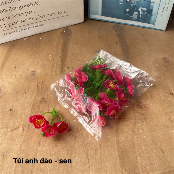 Túi anh đào - sen - Nguyên vật liệu - Hoa Lụa Vân Vượng