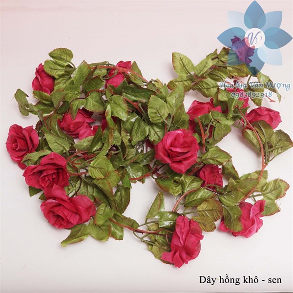 Dây hồng khô - Dây lá và dây hoa - Hoa Lụa Vân Vượng
