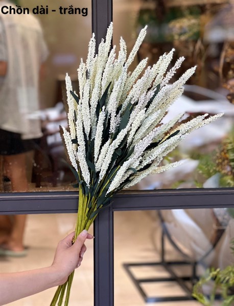 Chồn dài - trắng - Hoa cành dài - Hoa Lụa Vân Vượng