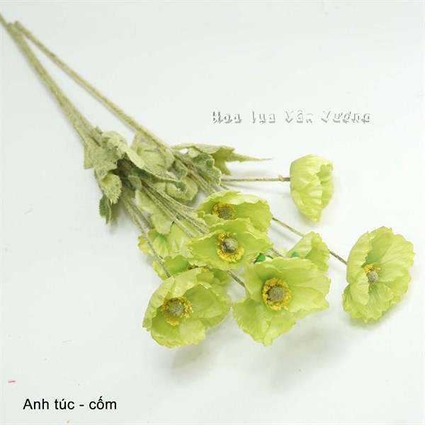 Anh túc - cốm - Hoa cành dài - Hoa Lụa Vân Vượng
