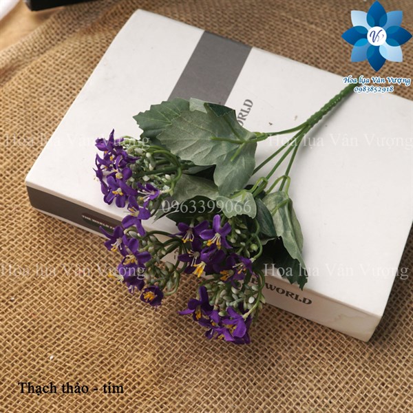 Thạch thảo - tím - Hoa cành ngắn - Hoa Lụa Vân Vượng
