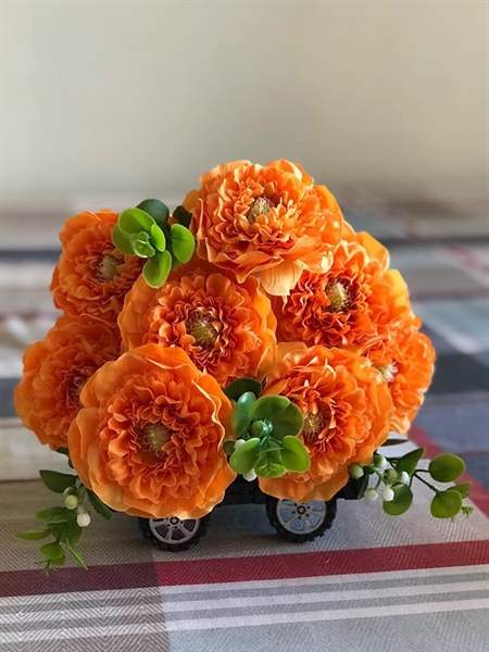 Mẫu đơn tràm - Hoa cành ngắn - Hoa Lụa Vân Vượng