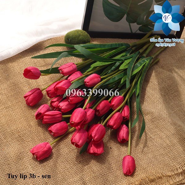 Tuy líp 3b - sen - Hoa cành dài - Hoa Lụa Vân Vượng