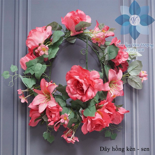 Dây hồng kèn - sen - Dây lá và dây hoa - Hoa Lụa Vân Vượng