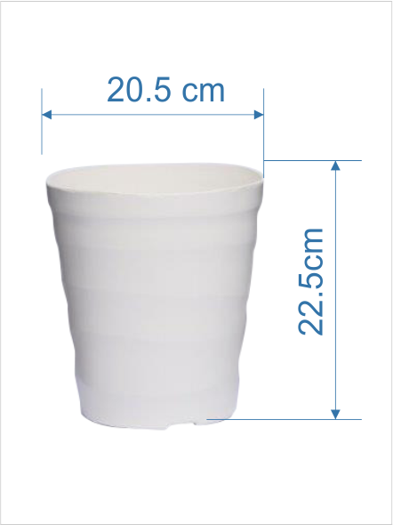 Chậu tròn nhỡ - Lọ hoa - Hoa Lụa Vân Vượng