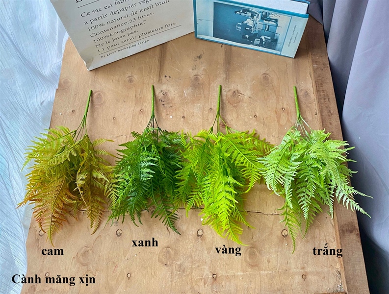 Cành măng xịn - Lá cành ngắn - Hoa Lụa Vân Vượng